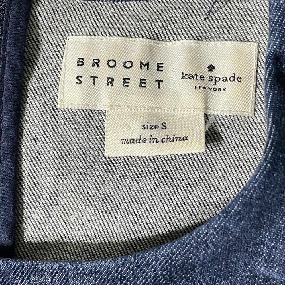 Kate Spade Broome Street Denim Stretch Dress/Jumper Mint Cond. Sz S Super Cute - Picture 5 of 9